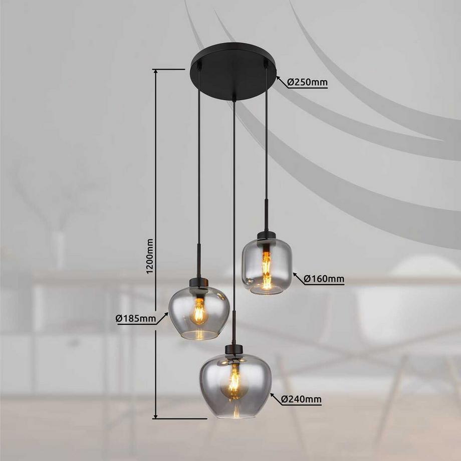 mutoni light Hängeleuchte 3xE27  