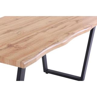 mutoni Tavolo da pranzo decoro rovere selvatico, struttura a slitta 160x90  