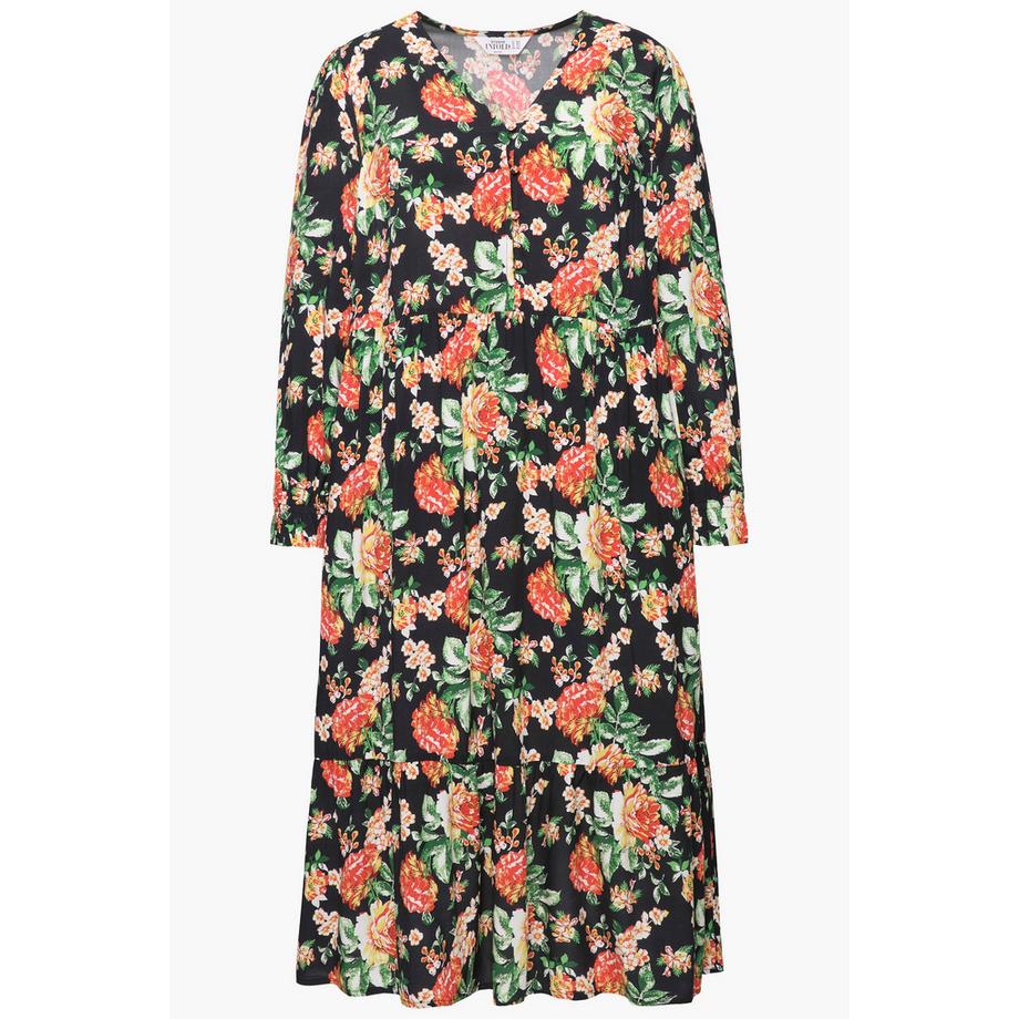 Studio Untold Abito Svasato Maniche Lunghe Stampa Floreale  