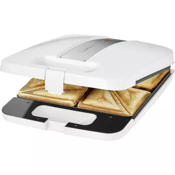 Clatronic ST 3629 gaufrier et appareil à croque-monsieur 1200 W Blanc