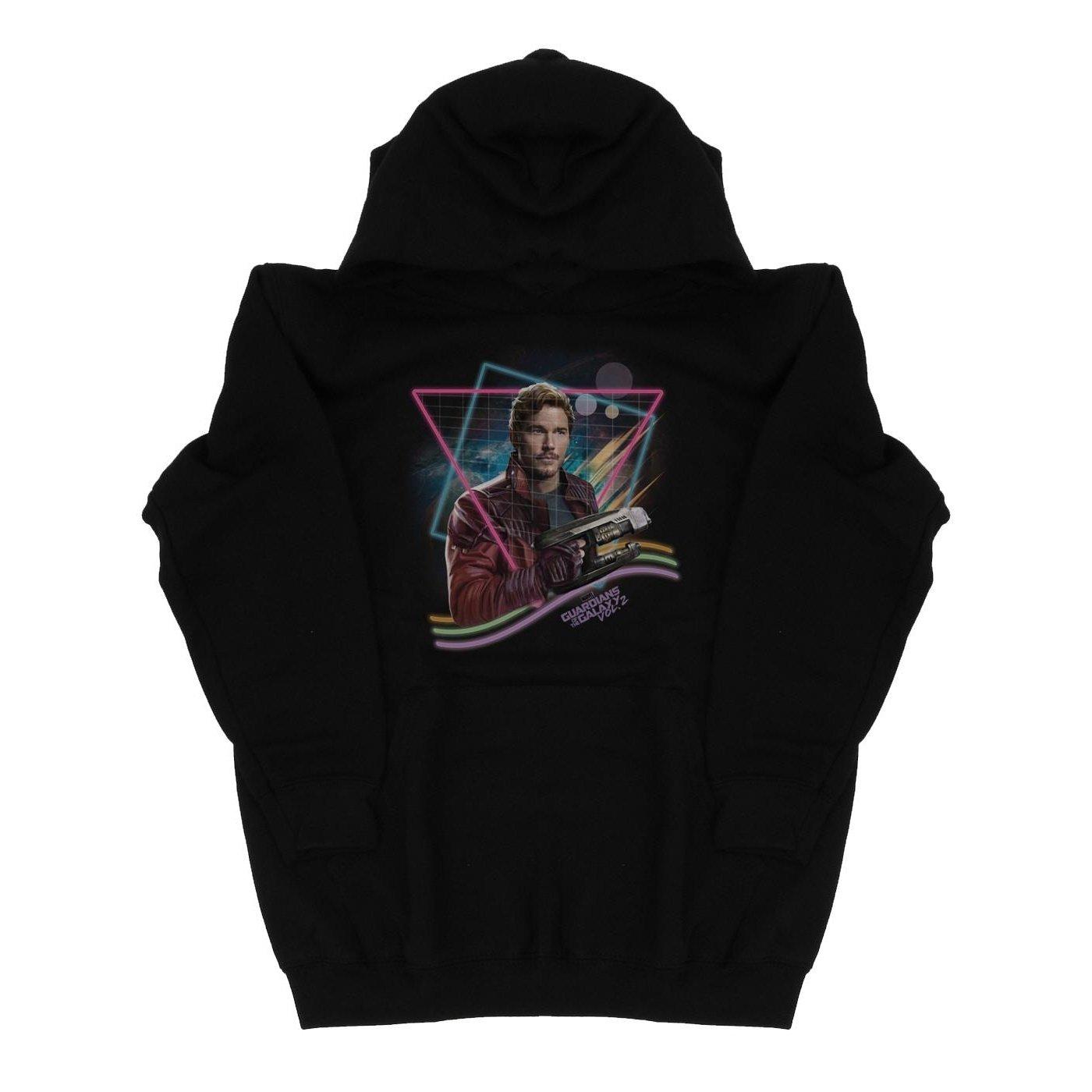 Image of Guardians Of The Galaxy Neon Star Lord Kapuzenpullover Unisex Schwarz 128
