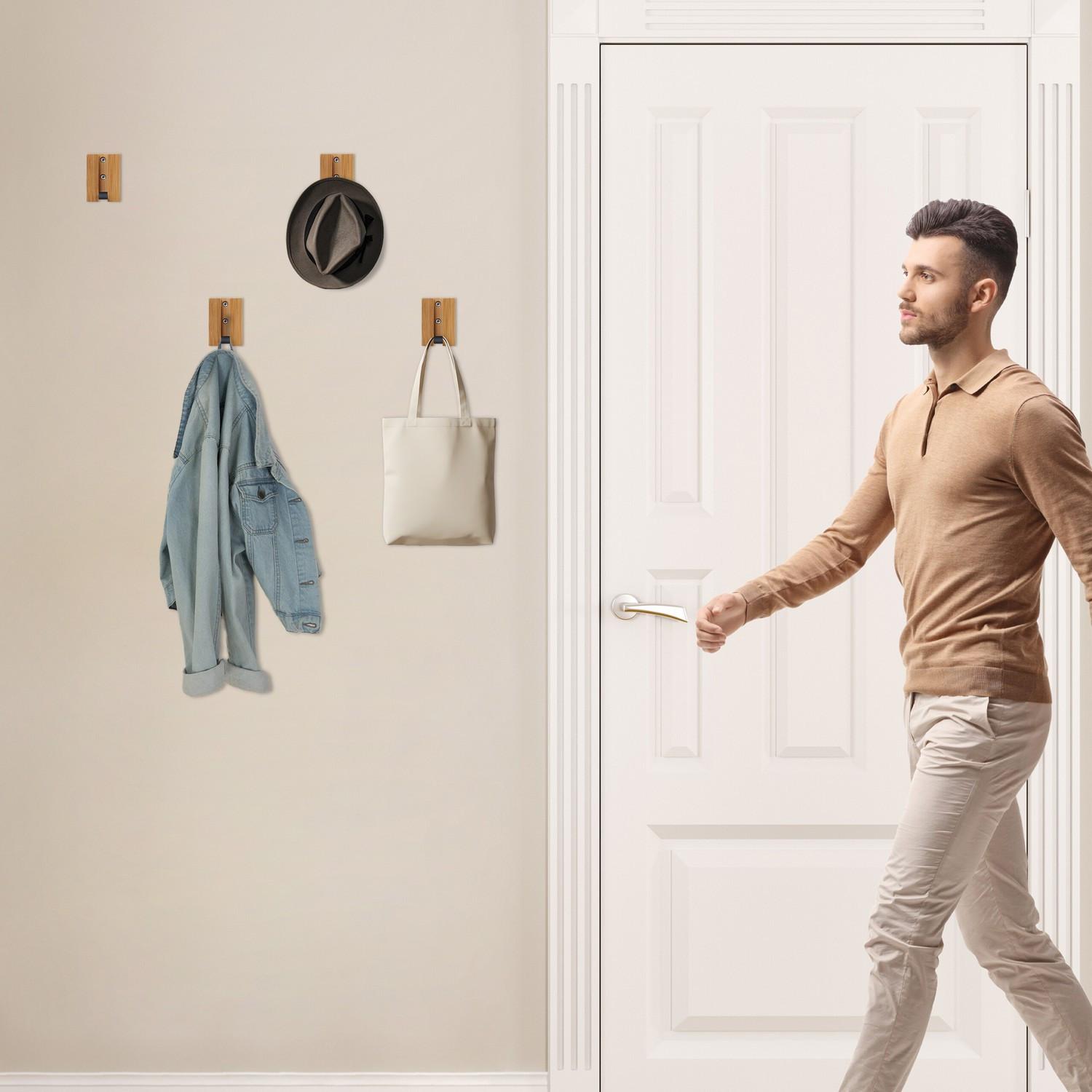 Northix Klappbares Wandgarderoben-Set  