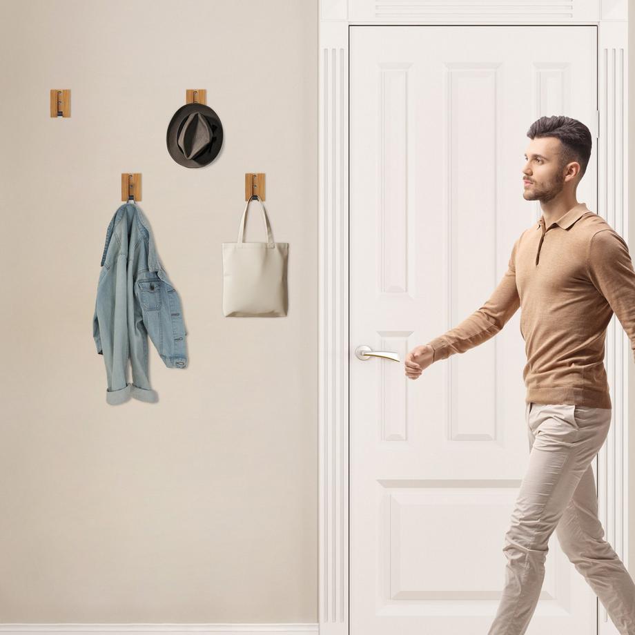 Northix Set di ganci appendiabiti pieghevoli da parete  