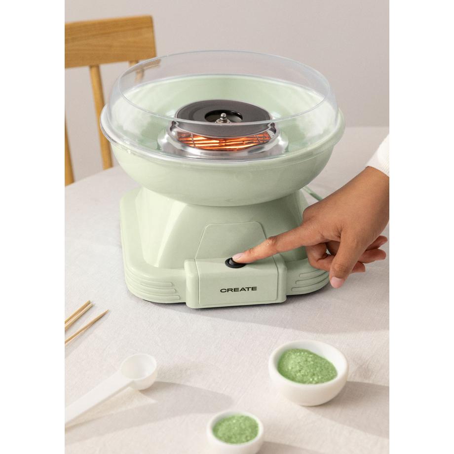 CREATE  Macchina per zucchero filato verde pastello 