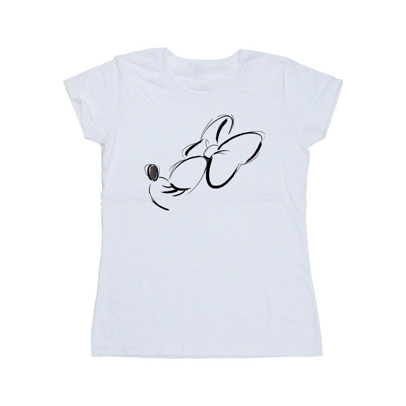 Image of Minnie Mouse Nose Up Tshirt Damen Weiss L
