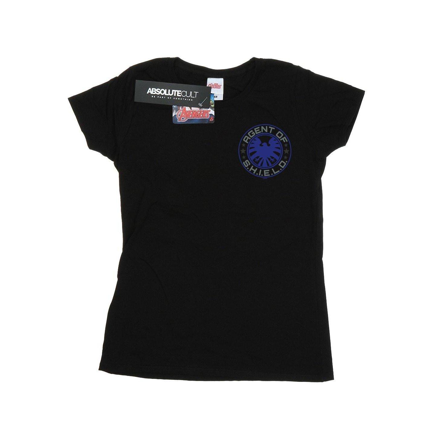 Image of Agents Of Shield Breast Print Tshirt Damen Schwarz XXL