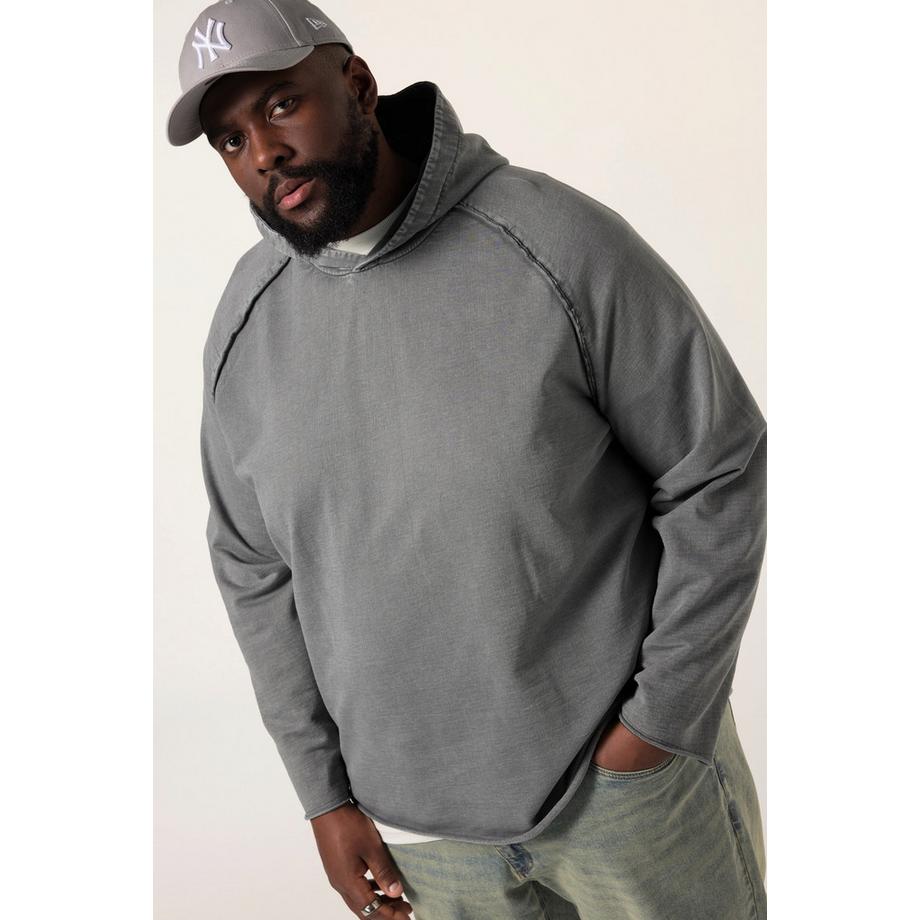 Sthuge Hoodie Vintage Look Offene Abschlüsse  