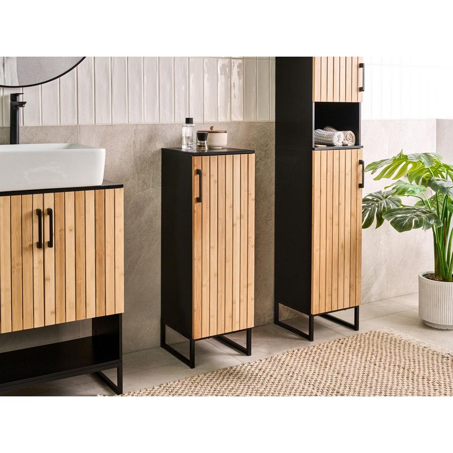 Beliani Armadietto da bagno en Legno di bambù Moderno MISCANTI  