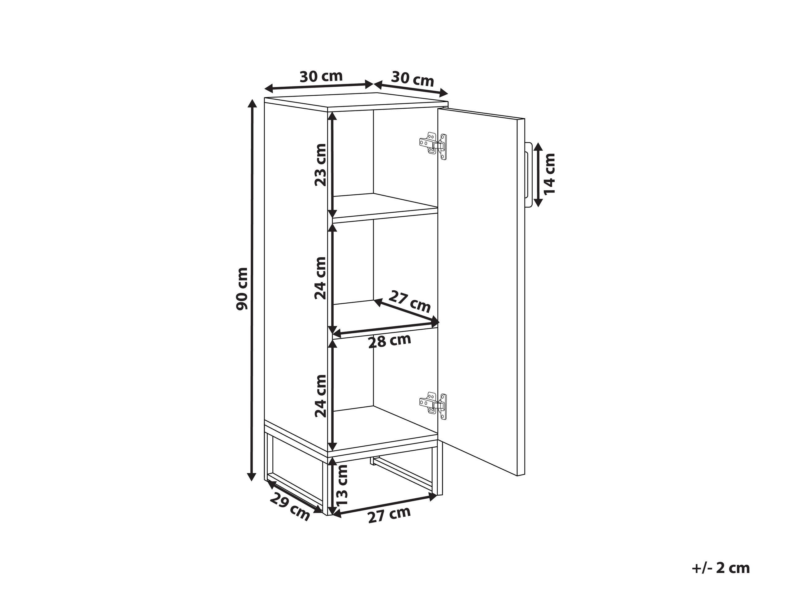 Beliani Armadietto da bagno en Legno di bambù Moderno MISCANTI  