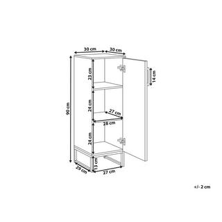 Beliani Armadietto da bagno en Legno di bambù Moderno MISCANTI  