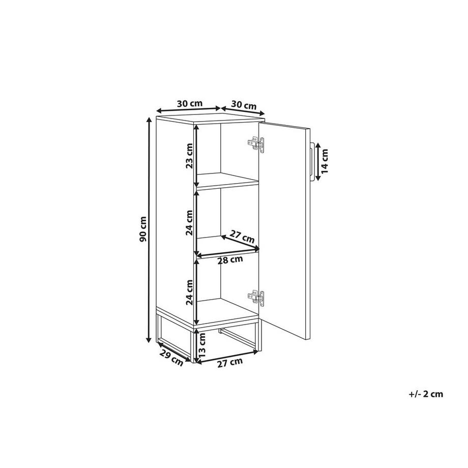 Beliani Armadietto da bagno en Legno di bambù Moderno MISCANTI  