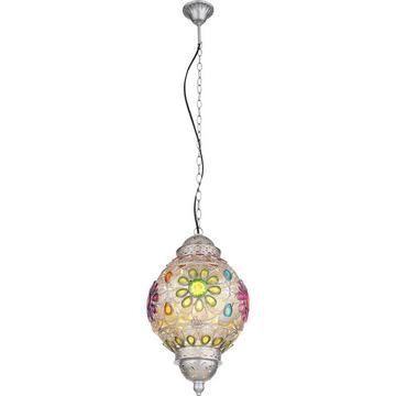Lampe à suspension Gelasius métal gris argent 1xE27