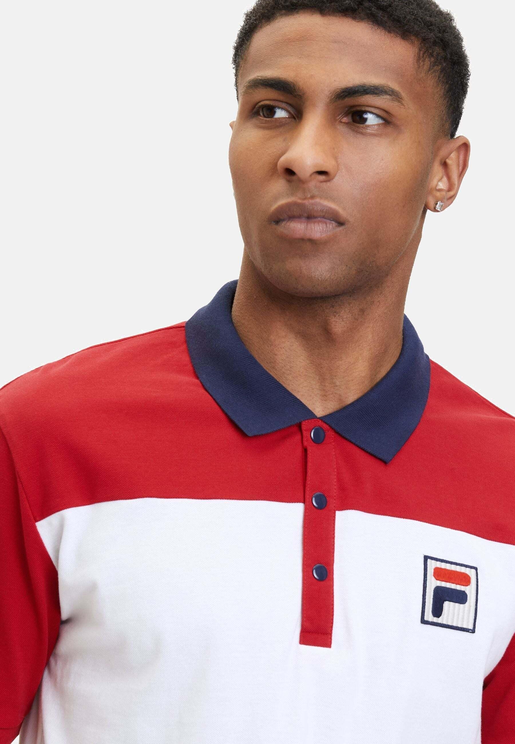 FILA  Polos Lianshan Blocked Polo Shirt 