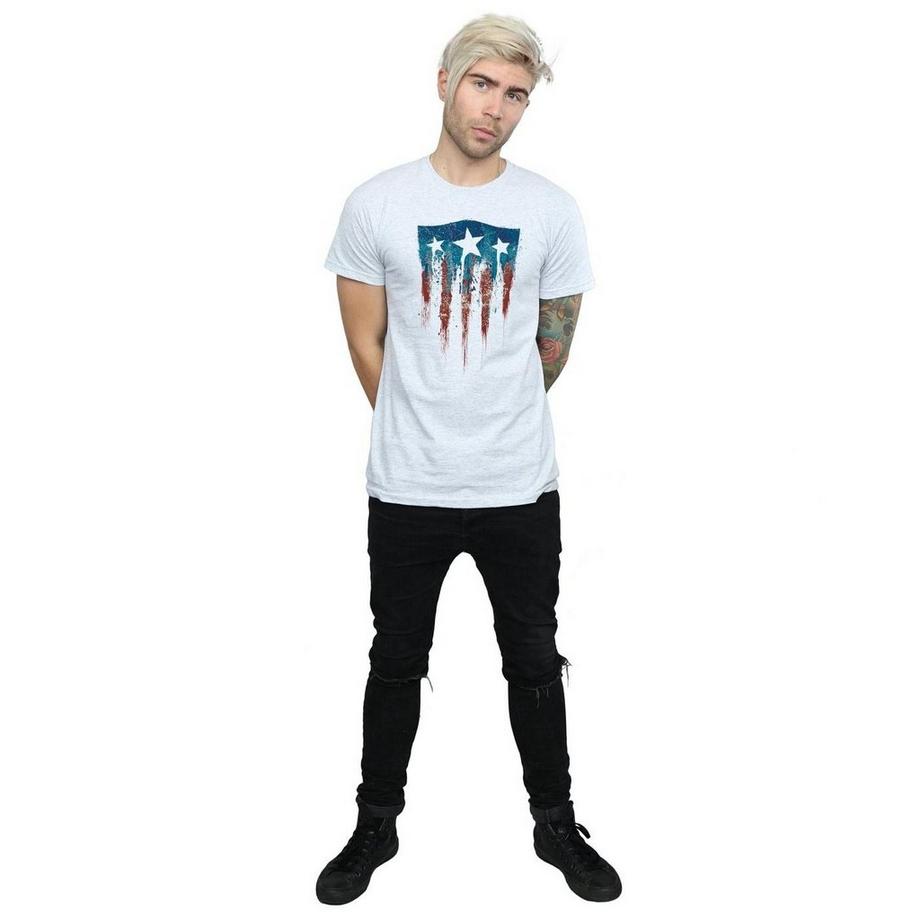 MARVEL Avengers Captain America Shield Paint Splatter T-Shirt  
