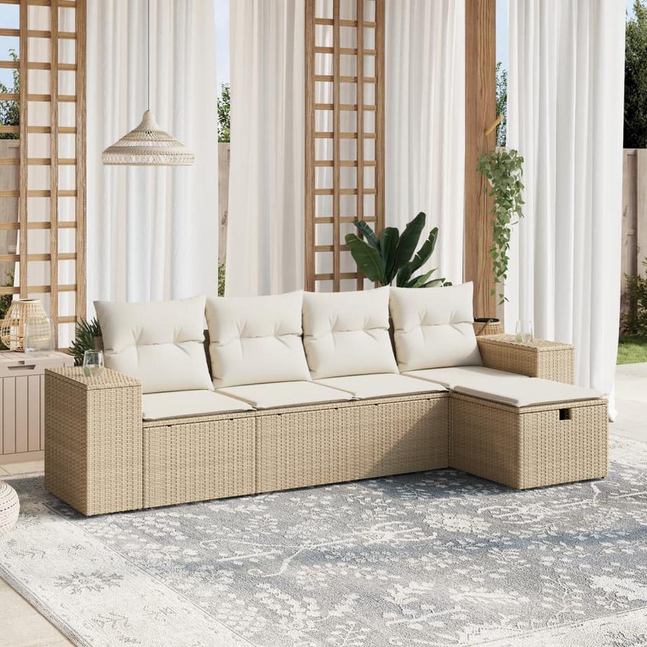 VidaXL Ensemble de canapés de jardin rotin synthétique  