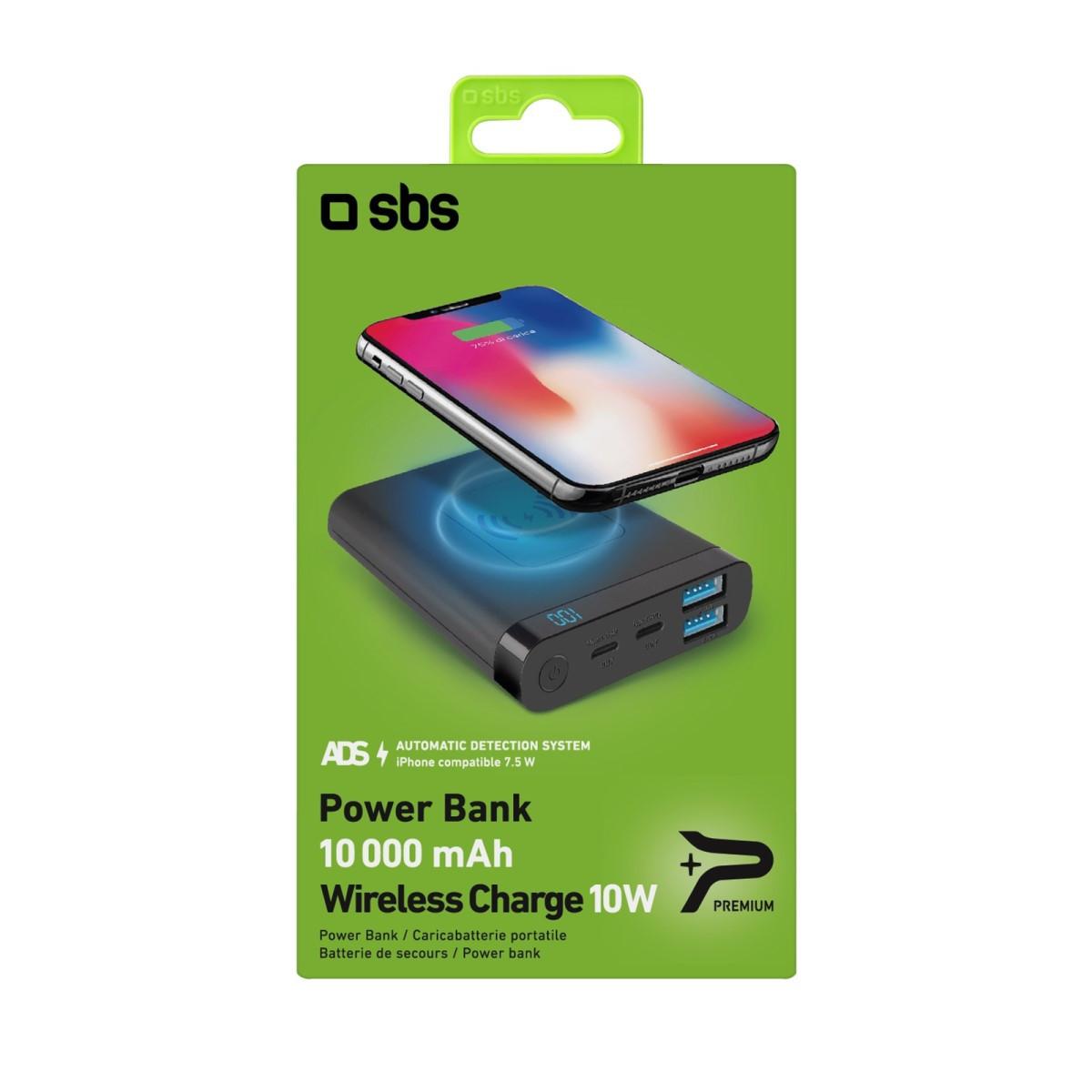 SBS  Kabellose Powerbank mit 10 Watt 