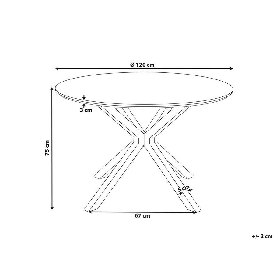 Beliani Table de repas Moderne FITZROY  