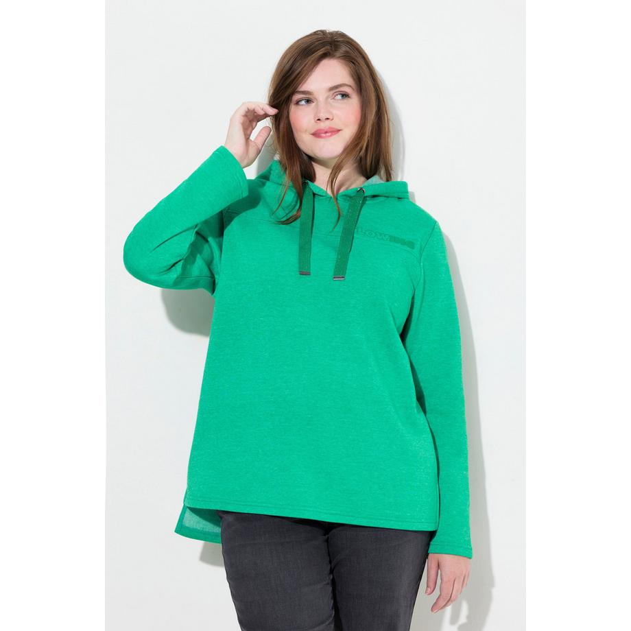 Ulla Popken Classic Langarm Kapuzen-Sweatshirt mit Schriftdruck  