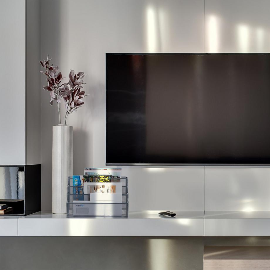 B2X Porte-revues en métal à 4 compartiments  