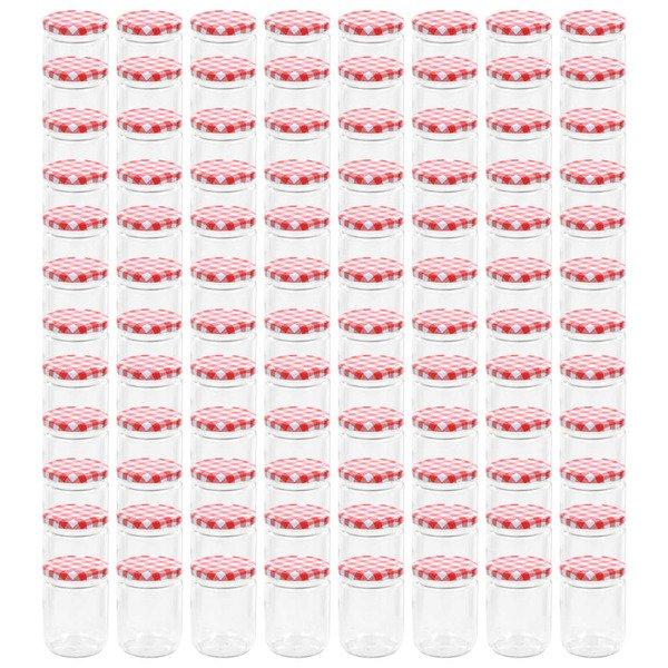 VidaXL Pots à confiture couvercles 96 pcs verre verre  