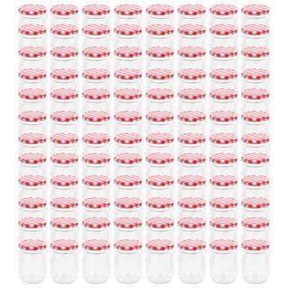 VidaXL Pots à confiture couvercles 96 pcs verre verre  