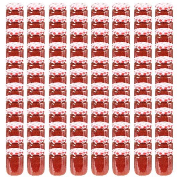 VidaXL Pots à confiture couvercles 96 pcs verre verre  