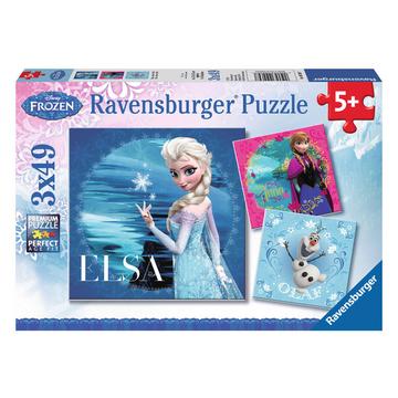 Ravensburger puzzle Elsa, Anna & Olaf / Frozen 3x49p