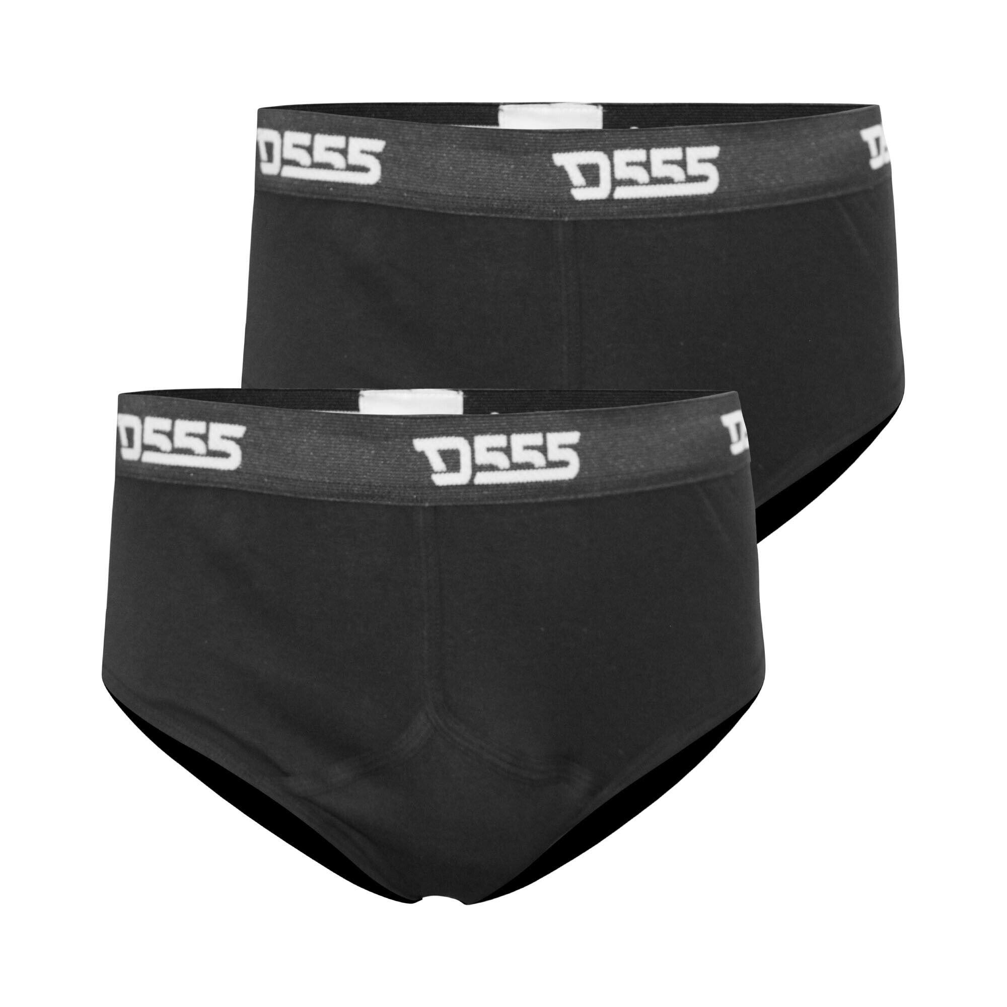 Image of Thompson D555 Slips Yfront (2erpack) Herren Schwarz 7XL