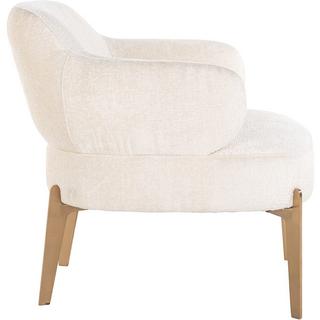 mutoni Fauteuil Venus blanc brossé or  