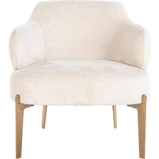 mutoni Fauteuil Venus blanc brossé or  