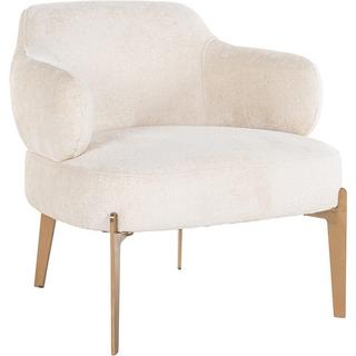 mutoni Fauteuil Venus blanc brossé or  