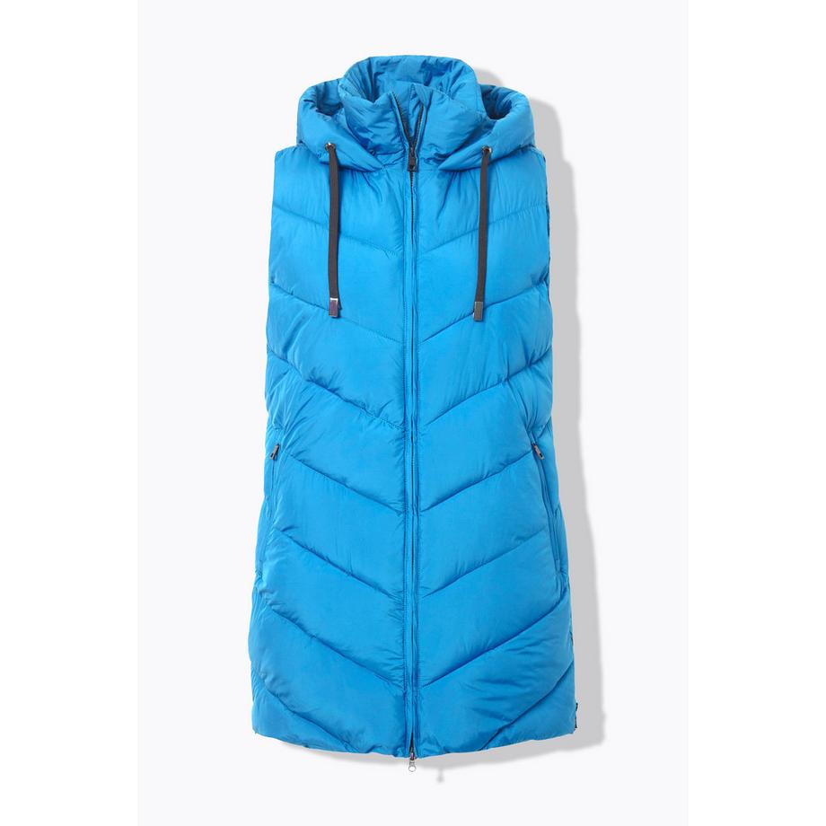 Ulla Popken Gilet Lungo Trapuntato Idrorepellente con Zip a Doppio Cursore  