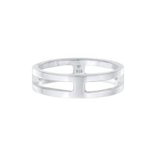 Kuzzoi  Bague Herren Bandring Steg Massiv 925 Silber 