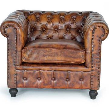 Sessel Mateo Leder braun