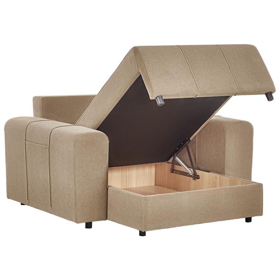 Beliani Chaiselongue aus Stoff Modern INNVIK  