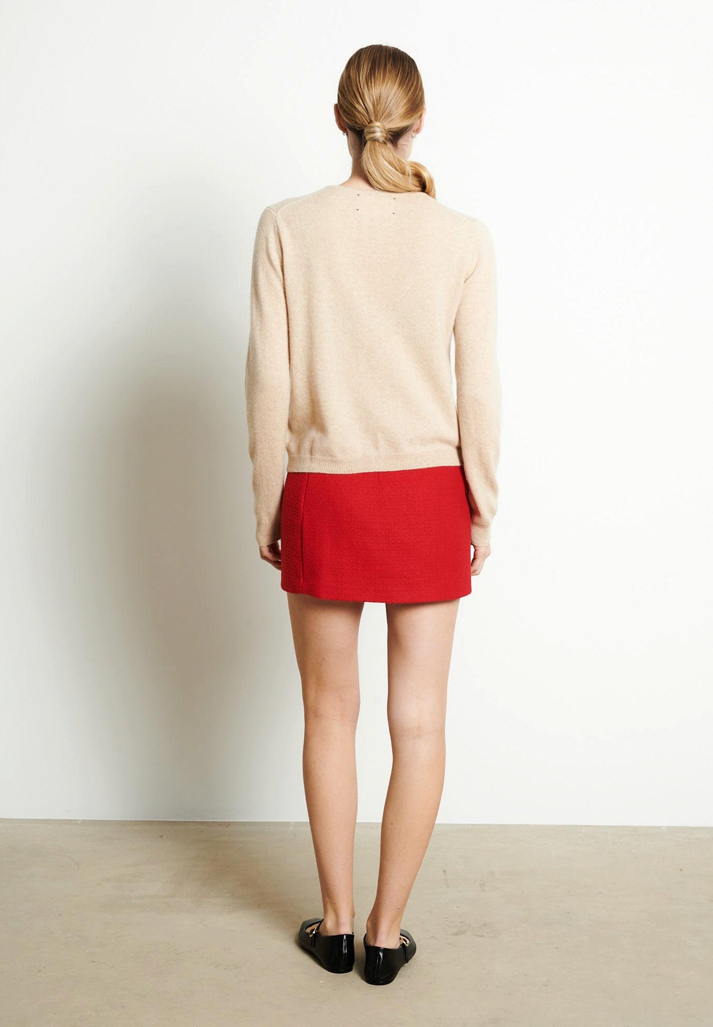 Studio Cashmere8 LILLY 4 Taillierte Strickjacke mit Rundhalsausschnitt  