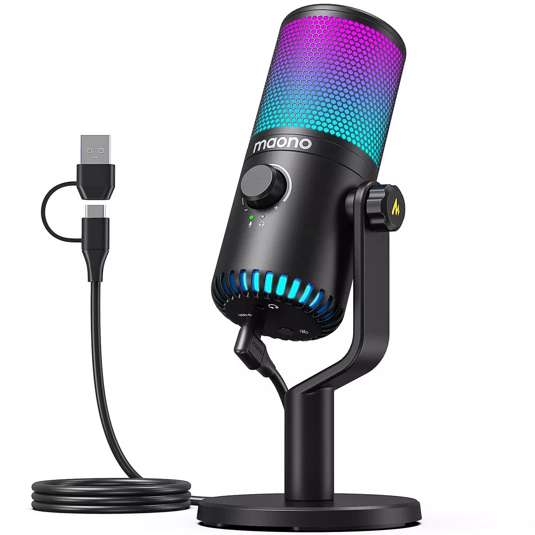 Maono - DM30RGB USB Mikrofon, Schwarz
