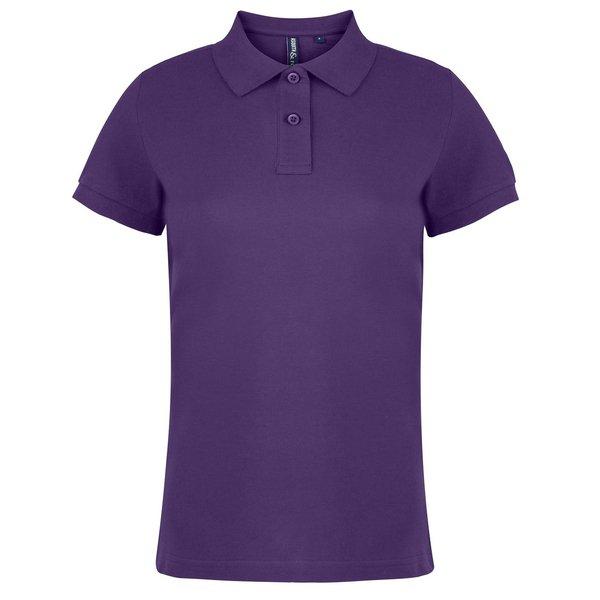 Image of Poloshirt, Kurzarm Damen Lila XL
