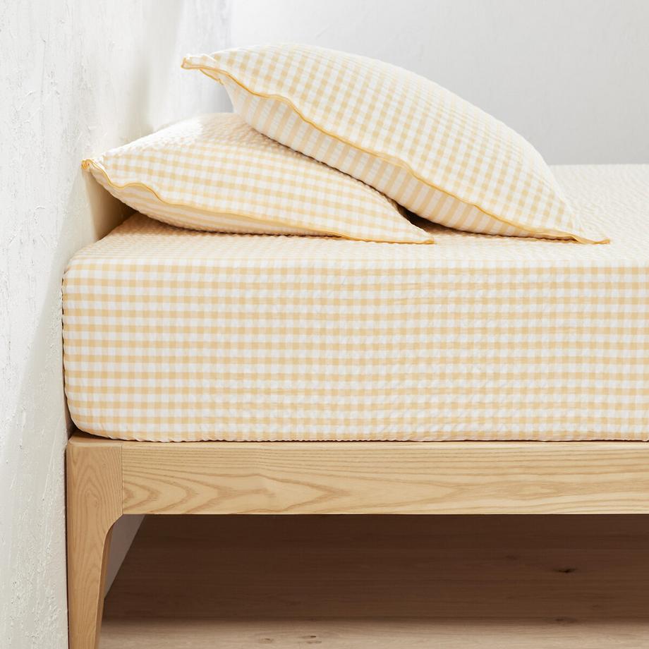 La Redoute Intérieurs Cottage Seersucker Fixleintuch  