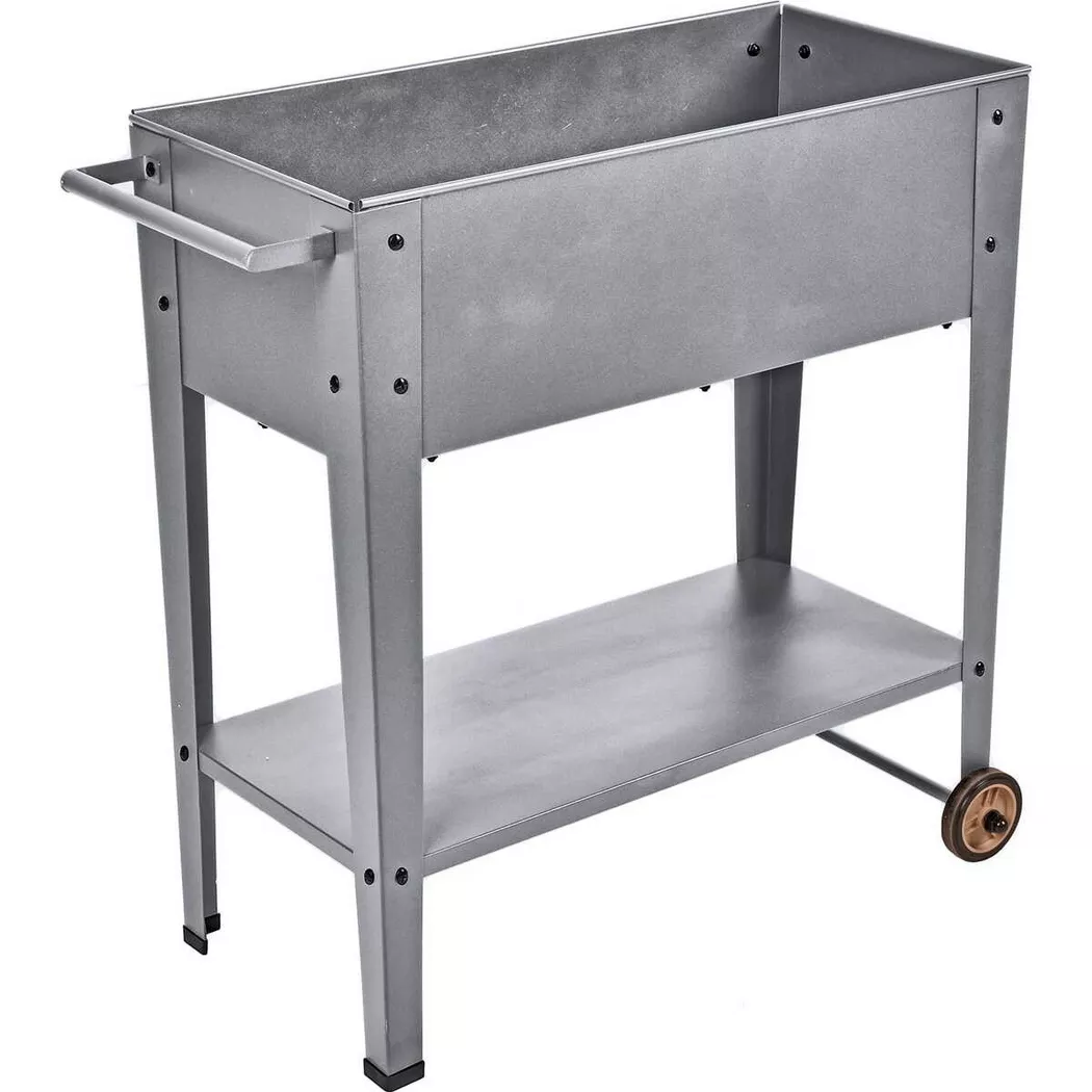 mutoni - Hochbeet Lavandia Metall silbergrau, One Size