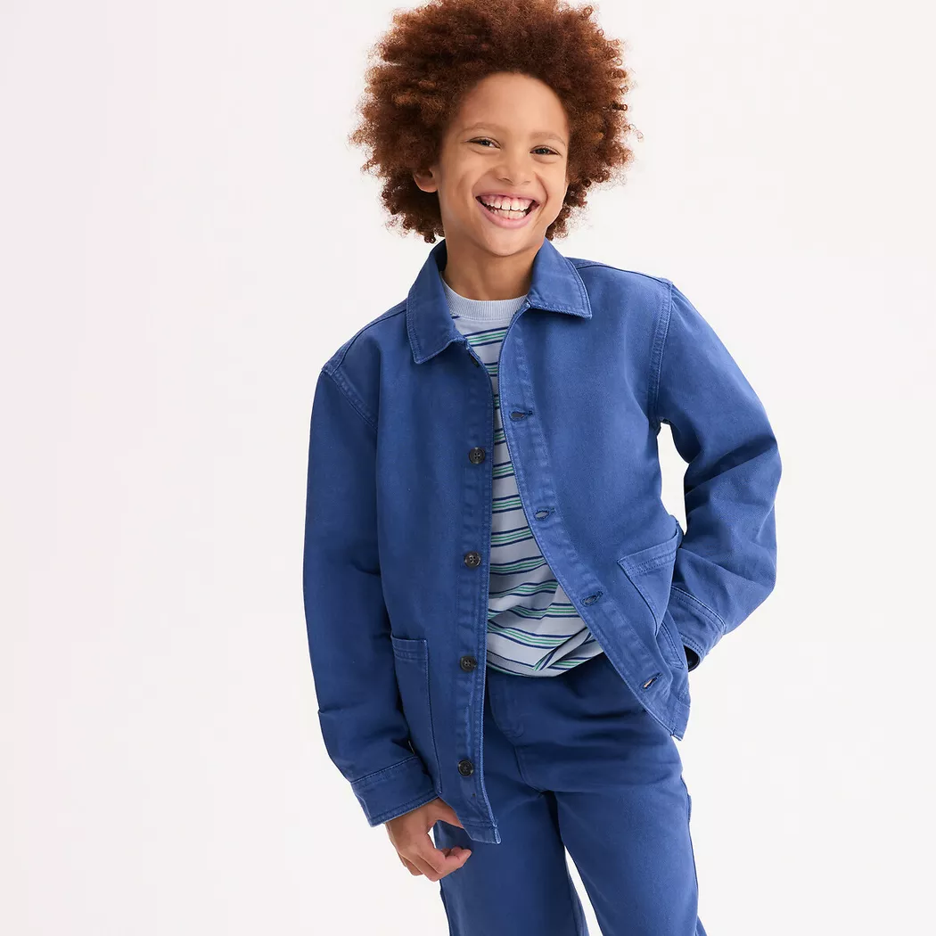 La Redoute Collections - Esprit Worker Jacke aus Baumwolle, 152, Blau