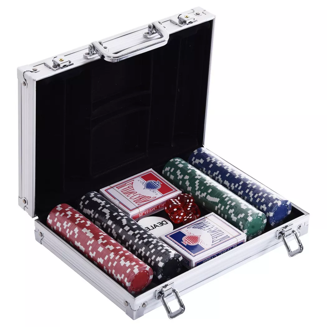 HOMCOM - Pokerkoffer, Multicolor