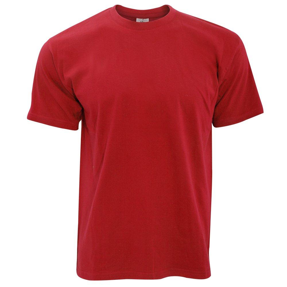 Image of B&c Exact 190 Kurzarm Tshirt, Kurzarm Herren Rot Bunt 4XL