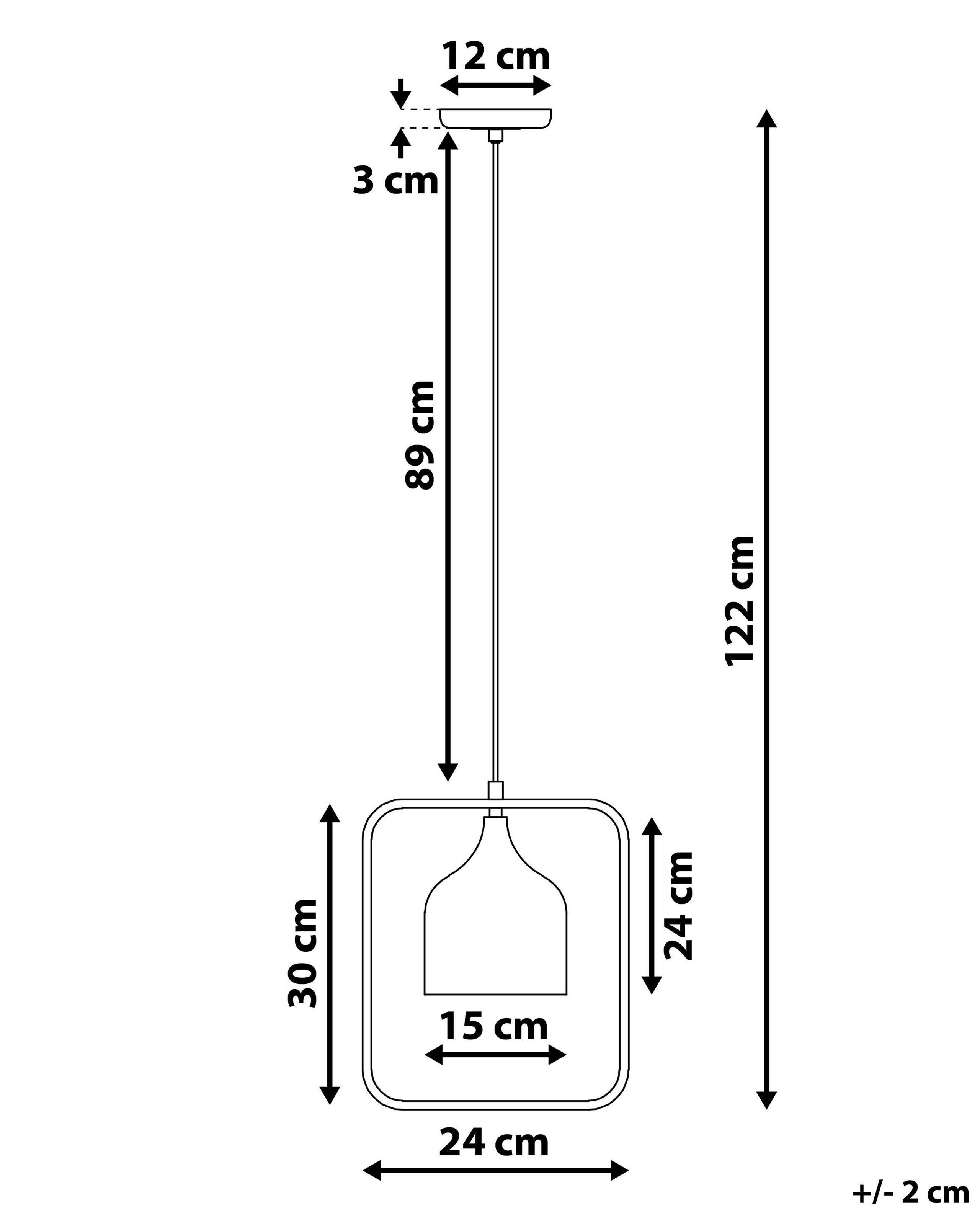 Beliani Lampadario en Metallo Moderno MAVONE  