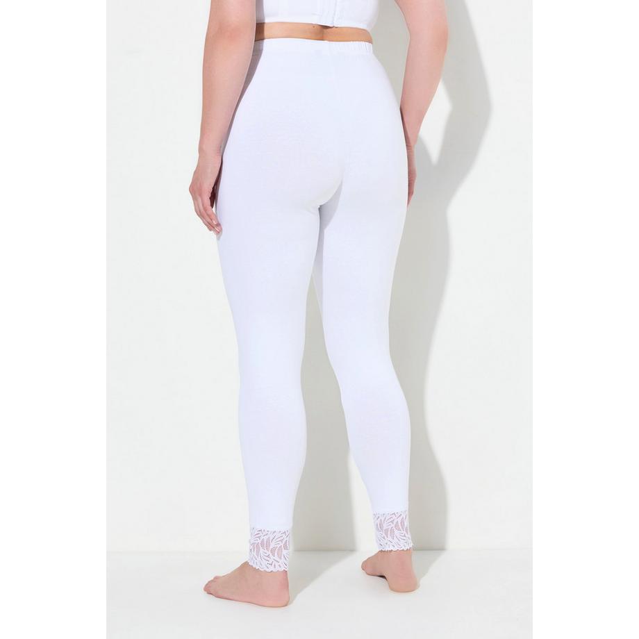 Ulla Popken Legging bas de jambe en dentelle  