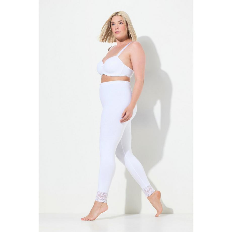 Ulla Popken Legging bas de jambe en dentelle  