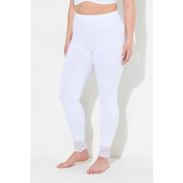 Legging, bas de jambe en dentelle