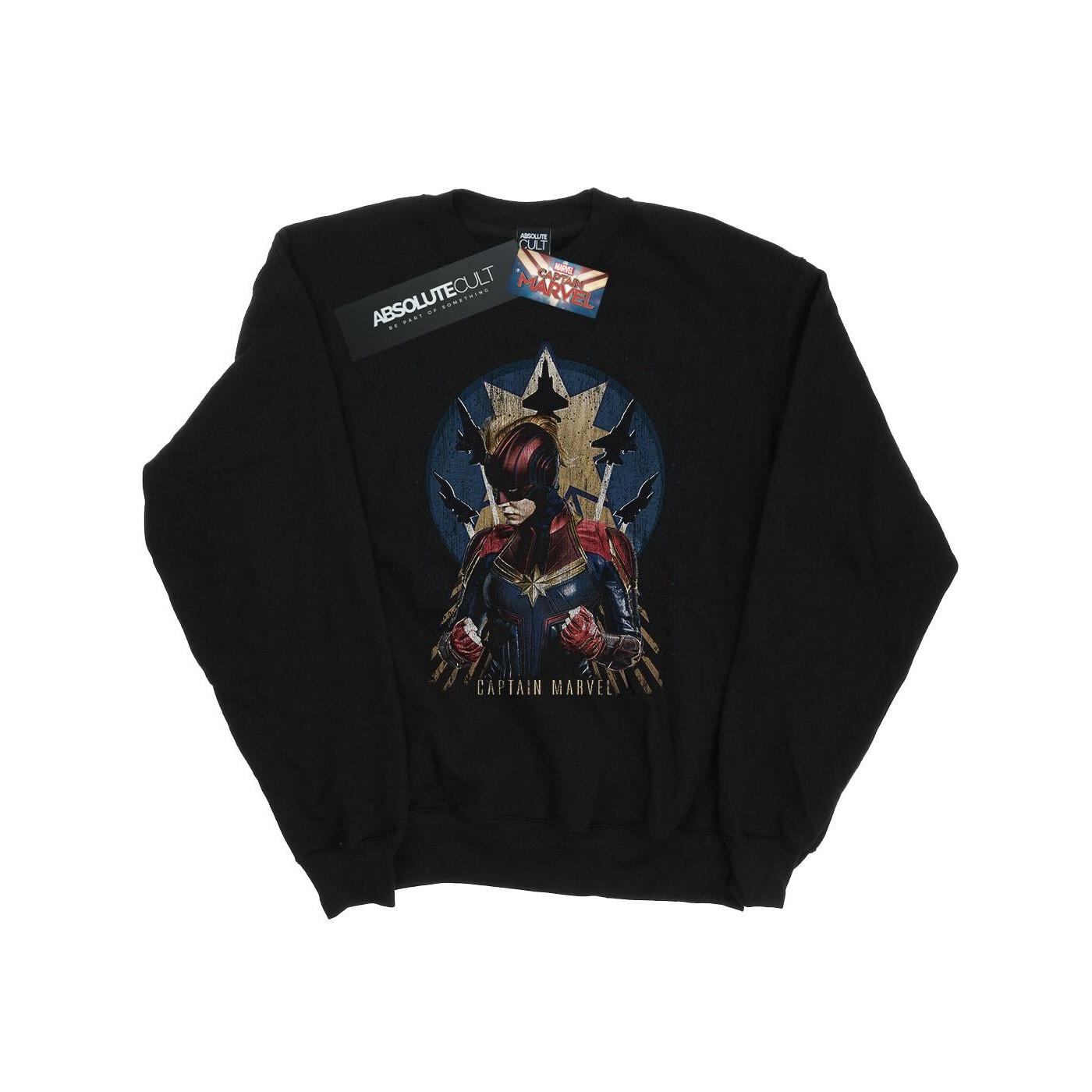 Image of Captain Jet Burst Sweatshirt Mädchen Schwarz 152-158