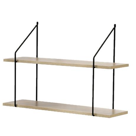 Calicosy Scaffale a Muro 2 Livelli Decorazione Legno L60 cm  