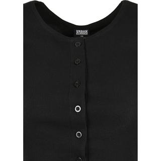 URBAN CLASSICS  t-shirt cropped button up rib-grandes tailles 